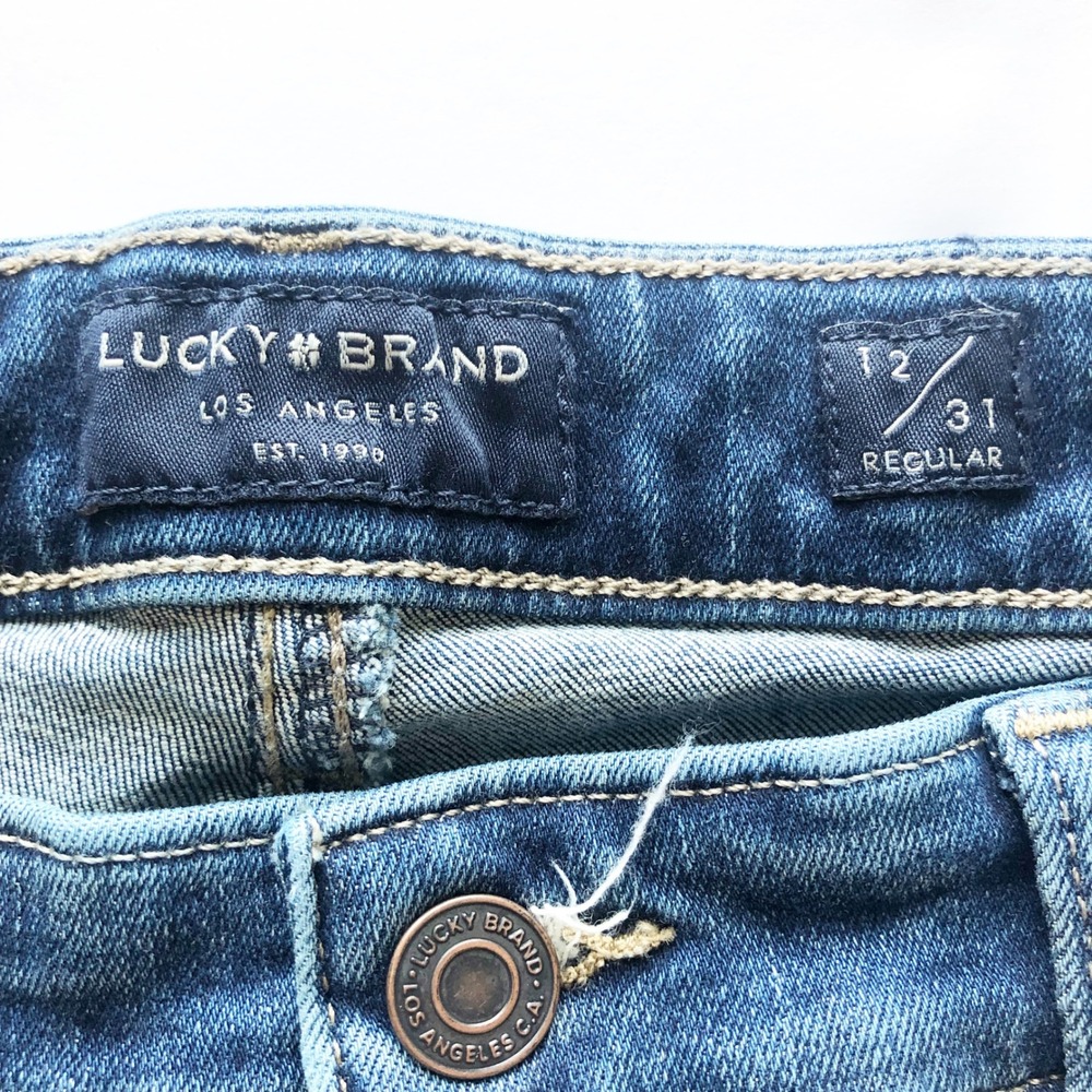 Lucky Brand Jeans Womens 12 Sweet Boot Medium Wash Bootcut Blue Denim Western - Picture 5 of 12